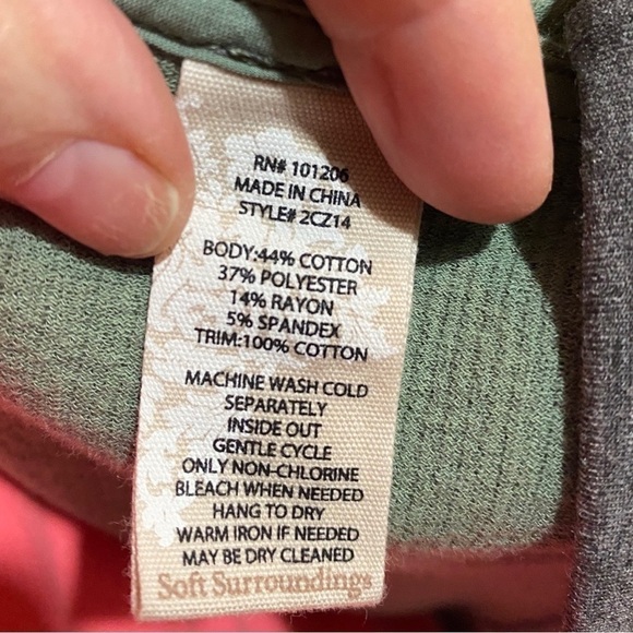 Soft Surroundings Blazer Gray Open Front Jacket Size S - Picture 7 of 8